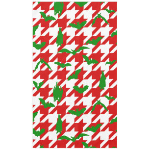 Nappe jolis chaussons chien de noël rouge et vert