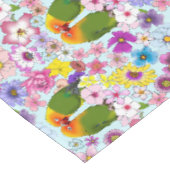 Nappe Jolis Inséparables Fleur Tropicale Oiseau Romantiq (Angle)