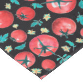 Nappe Jouer aquarelle Motif de tomates rouges sur noir (Angle)