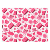 Nappe Journée des mères blanches et rouges Motif sans co (Devant (Horizontal))