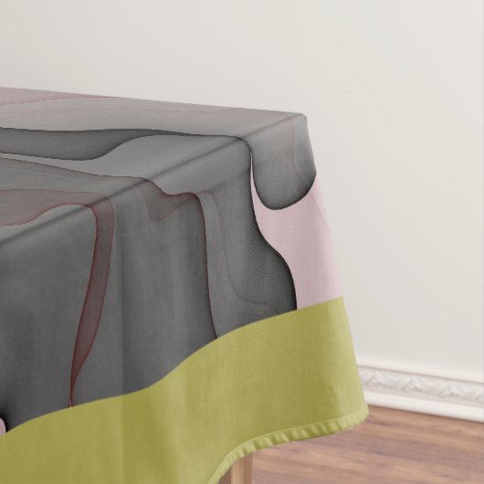 Nappe Joy, Vert rose Anthracite Imaginaire Fleur Fractal (In Situ)