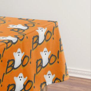 Nappe Joyeuse fête d'Halloween Party Orange Fantôme Mign