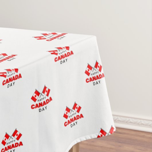 Nappe Joyeuse fête du Canada Rouge Blanc Drapeaux canadi (In Situ)