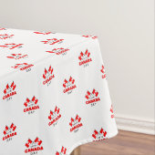 Nappe Joyeuse fête du Canada Rouge Blanc Drapeaux canadi (In Situ)