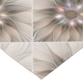 Nappe Joyeuse Fleur Abstrait Beige Brown Floral Fractal (Angle)