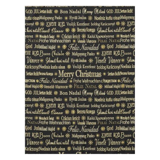 Nappe Joyeuse typographie de Noël Parties scintillant no (Devant)