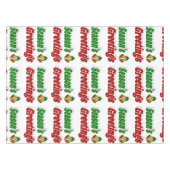 Nappe Joyeuses Fêtes Bells typographie de Noël (Devant (Horizontal))