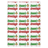 Nappe Joyeuses Fêtes Bells typographie de Noël (Devant)