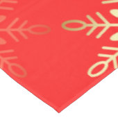 Nappe Joyeuses fêtes Noël or flocons rouges (Angle)