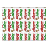 Nappe Joyeuses fêtes Reindeer typographie de Noël (Devant (Horizontal))