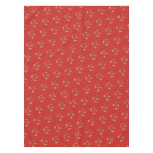 Nappe Joyeuses vacances Typographie Motif Elégant Red Go (Devant)