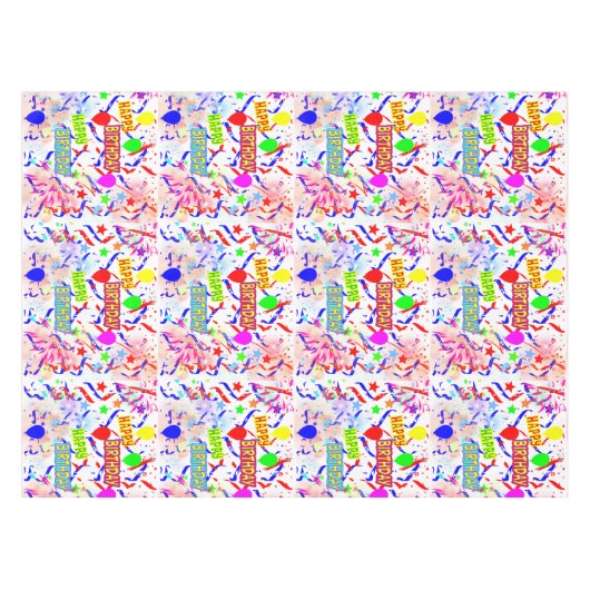 Nappe Joyeux anniversaire (Devant (Horizontal))