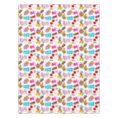 Nappe Joyeux Anniversaire Bonbons Mignons (Devant)