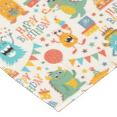Nappe Joyeux Anniversaire Enfants Monstres (Angle)