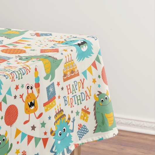 Nappe Joyeux Anniversaire Enfants Monstres (In Situ)