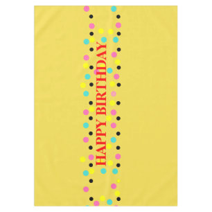 Nappe Joyeux Anniversaire Fête aux Points Polka