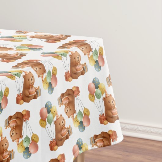 Nappe Joyeux Anniversaire Ourson Mignon (In Situ)