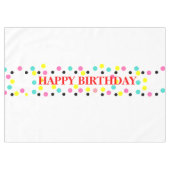 Nappe Joyeux Anniversaire Polka Dots (Devant (Horizontal))