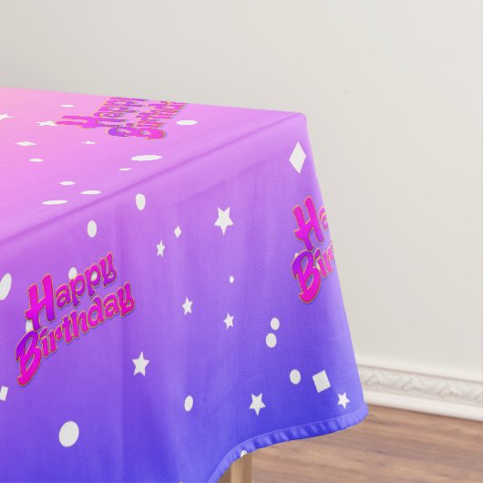 Nappe Joyeux anniversaire sur rose et or Gradient (In Situ)
