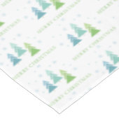 Nappe Joyeux arbres de Noël Vacances Turquoises et verte (Angle)