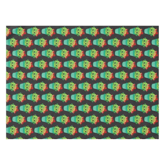 Nappe Joyeux cactus vert dans un Motif du Sombrero rouge (Devant (Horizontal))