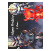 Nappe Joyeux chevaliers et dragons d'anniversaire (Devant)