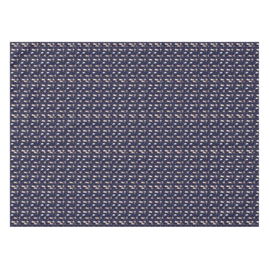 Nappe Joyeux Corgmess Texte - Noël Corgi bleu motif (Devant (Horizontal))