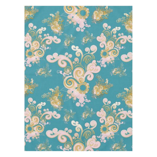 Nappe Joyeux dessin de pétales de fleurs abstraites (Devant)