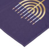 Nappe Joyeux Hanoukka Ménorah d'or bleu juif (Angle)