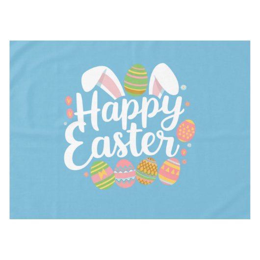 Nappe Joyeux Lapin de Pâques Œuf Vacances  (Devant (Horizontal))