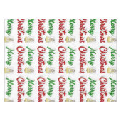 Nappe Joyeux Noël Angel rouge vert script (Devant (Horizontal))