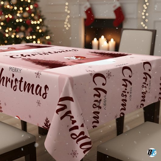 Nappe Joyeux Noël avec Santa Luxe