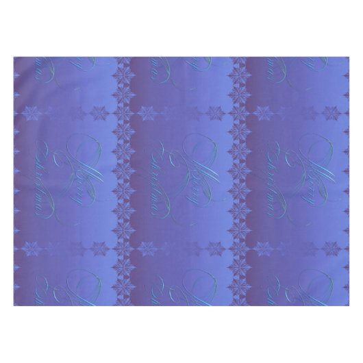 Nappe Joyeux Noël bleu (Devant (Horizontal))