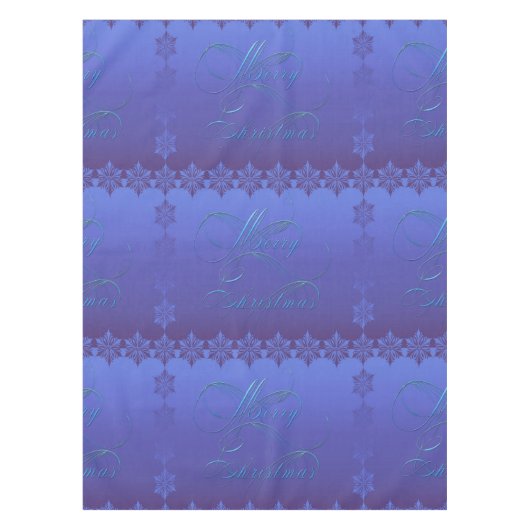 Nappe Joyeux Noël bleu (Devant)