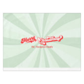 Nappe Joyeux Noël Calligraphie Script Retro Rouge Vert (Devant (Horizontal))