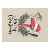 Nappe Joyeux Noël coiffeur coiffeur Xmas coiffure (Devant (Horizontal))