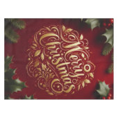 Nappe Joyeux Noël de verdure (Devant (Horizontal))