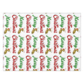 Nappe Joyeux Noël Flying Reindeer rouge vert script (Devant (Horizontal))