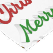 Nappe Joyeux Noël Flying Reindeer rouge vert script (Angle)