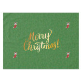 Nappe Joyeux Noël Gnomes dans Red Stockings Green Gold (Devant (Horizontal))