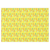 Nappe Joyeux Noël, Joie, Joyeuses Fêtes, Jaune (Devant (Horizontal))