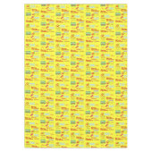 Nappe Joyeux Noël, Joie, Joyeuses Fêtes, Jaune (Devant)