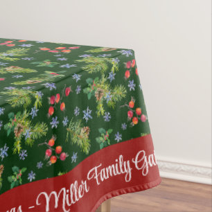 Nappe Joyeux Noël Personnaliser le nom de famille ou le