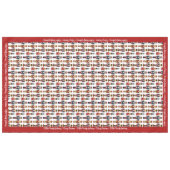 Nappe Joyeux Noël Personnaliser Nom de famille ou Texte  (Devant (Horizontal))