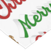 Nappe Joyeux Noël Reindeer rouge vert script (Angle)