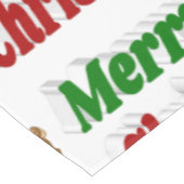 Nappe Joyeux Noël Reindeer rouge vert typographie (Angle)