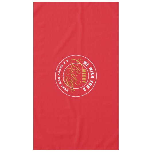 Nappe Joyeux Noël Rouge  (Devant)