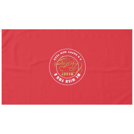Nappe Joyeux Noël Rouge  (Devant (Horizontal))