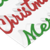 Nappe Joyeux Noël rouge et vert script (Angle)