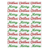 Nappe Joyeux Noël rouge et vert script (Devant)